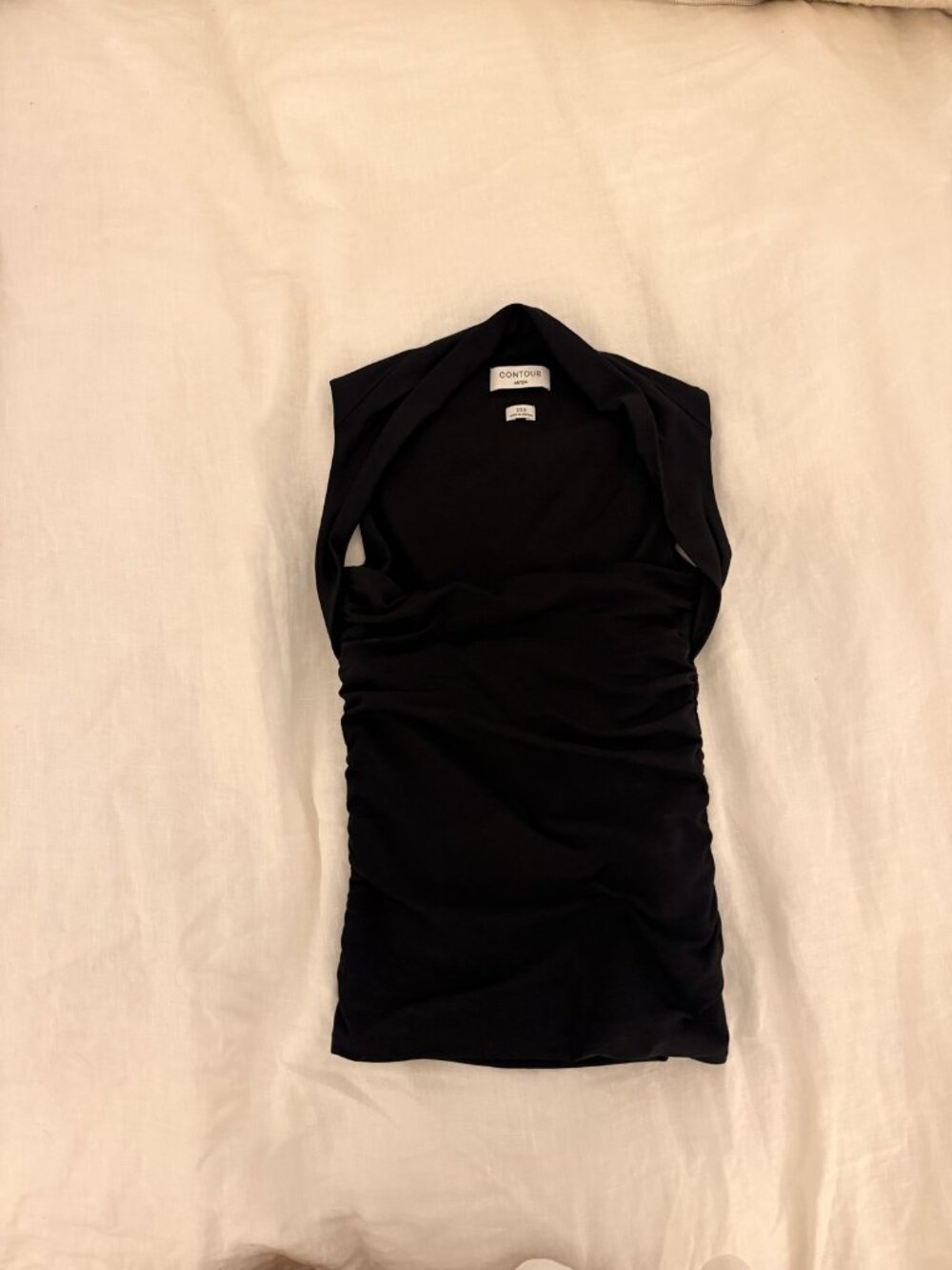 Aritzia Contour Ruched Top Black 2XS Like New